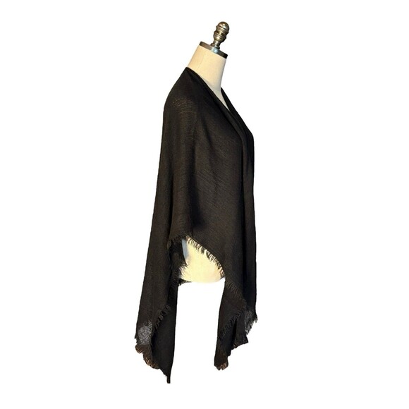 Echo Shawl Wrap Open Cardigan Sweater Black O/S - Picture 3 of 7